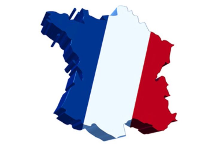 Carte de France bleu blanc rouge
