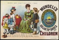 carte postale ancienne montrant une femme au foyer avec ses enfants