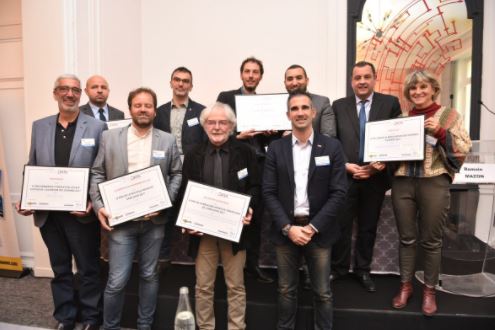Les lauréats des deuxièmes trophées opendata, réunis le 16 novembre au Forum numérique de la Gazette des communes.