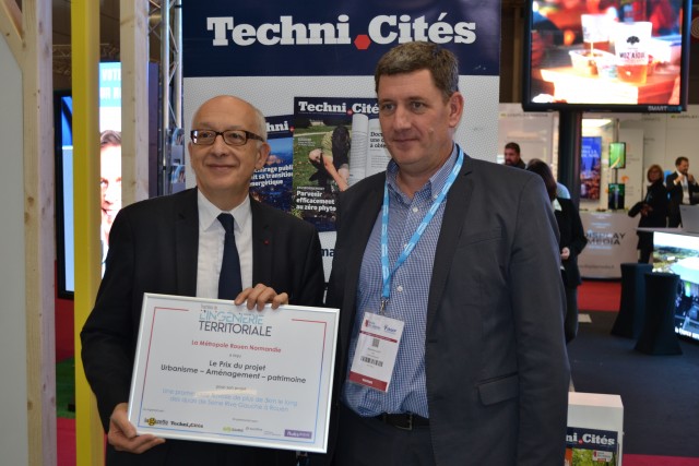Yvon Robert, maire de Rouen, et Jean-David Cadet, secrétaire adjoint de la section AITF d'Ile-de-France