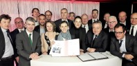 Les signataires de contrat de filière de l'eau.