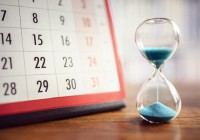 Calendrier sablier retard temps