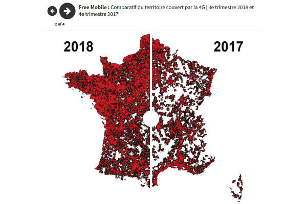 En cartes et en graphiques : comment avance la couverture mobile en 4G ...