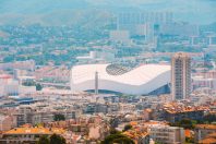 Cityscape of Marseille, France. Urban background