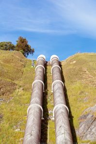 Pipelines as part of the hydro-electric power for the Snowy Hydro Electricity Scheme in Australia