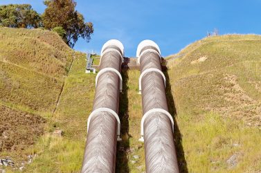 Pipelines as part of the hydro-electric power for the Snowy Hydro Electricity Scheme in Australia