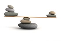 balancing stones concept   3d illustration
