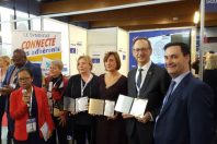 Bruno Paulmier (2e à d.), lors de la remise du trophée Afnor du "manager de l'année" en décembre 2019 à Arras.
