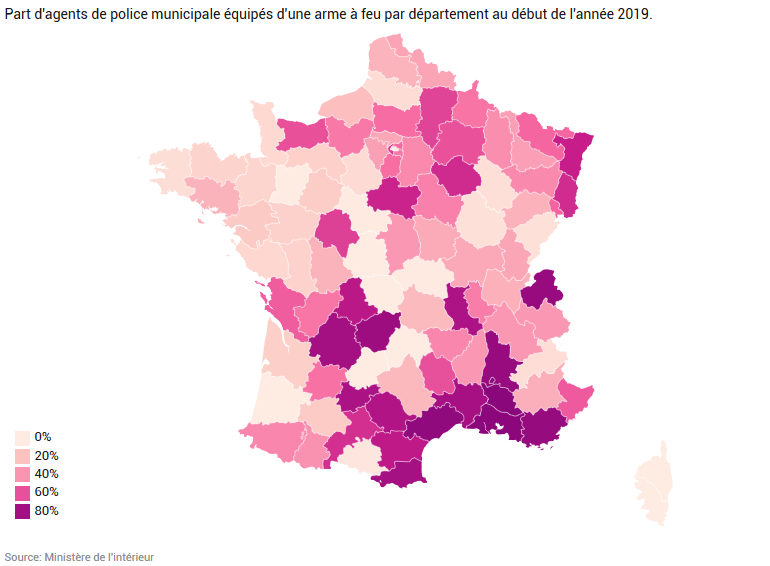 Police Municipale L Armement En Cartes Et En Chiffres