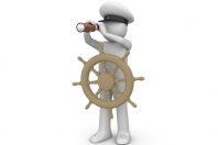 Le capitaine à la barre