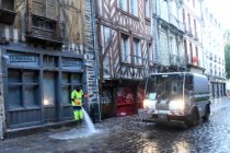Sur les 3 000 m³ d’eau nécessaire au nettoyage des rues de Rennes, 2 000 viennent d’eaux de piscine récupérées.