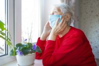 The Covid-19, health, safety and pandemic concept - senior old l