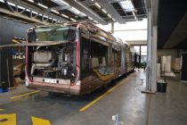 Un bus à hydrogène en cours de maintenance