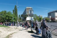 Une distribution alimentaire durant le confinement