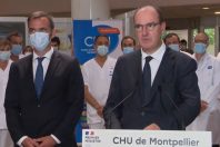 Jean Castex et Olivier Véran à Montpellier