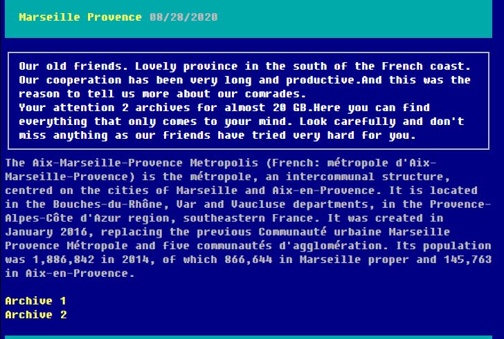 Capture d'écran du site proposant le téléchargement de plusieurs documents