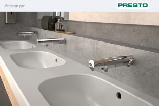 Facilité de remplacement du robinet existant grâce à tous ses composants intégrés dans le corps du robinet Presto Safe.