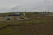 Le site de production d'hydrogène Lhyfe en Vendée en cours de construction.