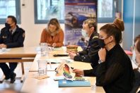 La ministre déléguée à l'Intérieur, Marlène Schiappa, en déplacement à Orléans le 15 janvier 2021.