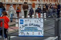 L’entrée d’une rue scolaire mise en place à Lille.