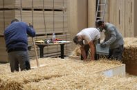 Fabrication des caissons pailles en atelier