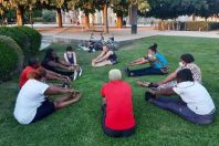 Une séance du programme Potenti’elles, que lance l’association Kabubu en région parisienne.