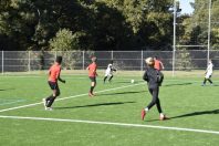 Le terrain de football synthétique d'Eysines (Gironde).