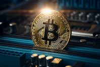 1650403 Cryptocurrency golden bitcoin coin