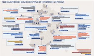 20 villes retenues pour accueillir des services centraux du ministère de l'Intérieur