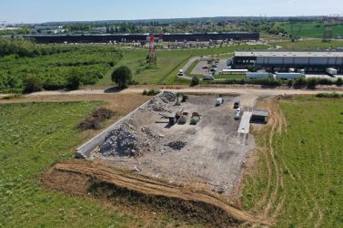 Site de Boissy l'Aillerie, vue de la plateforme de tri .
