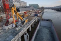 Travaux de terrassement et creusement du niveau -3, Gare Pont de Sèvres du métro Grand Paris Express.