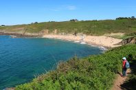 Panorama sur la plage du Saussaye à Cancale en Bretagne (France