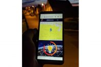 Eclairage rue smartphone