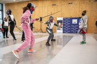 Inauguration de la salle d'armes du collège Makeba à Aubervilliers