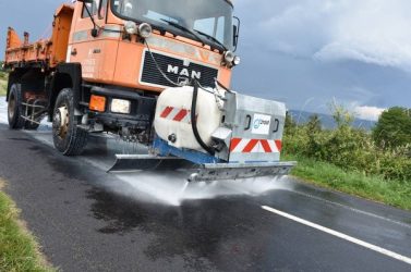 expérimentation traitement au lait de chaux des routes départementales
