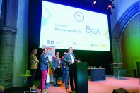 Les représentants de Brest métropole lors de la remise du prix du Club finances de « La Gazette » et de l’Afigese dans la catégorie « management public local ».