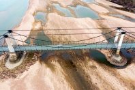 Photo aerienne en drone de la Loire - sÈcheresse