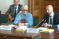La sénatrice Françoise Gatel et Stanislas Guerini, le 25 mai 2023 au Sénat.