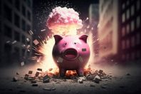 World financial crisis concept created with ai generative tools