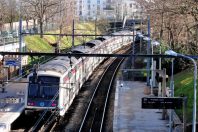 RER à la gare de Noisiel (77)