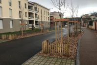 La solution EcOasis vise à créer des îlots de fraîcheur urbains notamment en utilisant le revêtement biosourcé Bioklar.