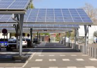 Structure de panneau solaire d'un parking, équipement panneau solaire