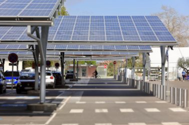 Structure de panneau solaire d'un parking, équipement panneau solaire