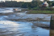 Le niveau d'envasement sur la partie amont de l'estuaire maritime de la Rance est gravissime. Ici, à Lyvet, entre les communes de La Vicomté-sur-Rance et Saint-Samson-sur-Rance.