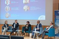 Carol Sirou, dirigeante d'EthiFinance, prend la parole lors de la "Journée de l'AFL", ce jeudi 20 juin 2024.