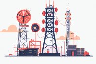 Telecommunication broadcasting tower radio mast