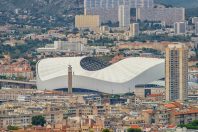 Vue aérienne de l'Orange Vélodrome de Marseille