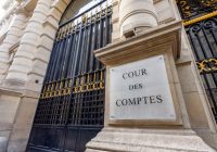 Paris, France - 27 janvier 2024: Entrée du bâtiment de la Cour des Comptes, juridiction française chargée notamment de contrôler la régularité des comptes de l'état et des organismes publics