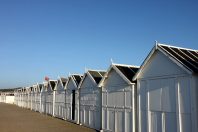 cabines de plage,normandie,quiberville sur mer