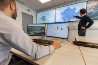 Le centre de pilotage d'Angers Loire Métropole (Maine-et-Loire) permet d'avoir une vision globale de l'ensemble du territoire 
en temps réel.